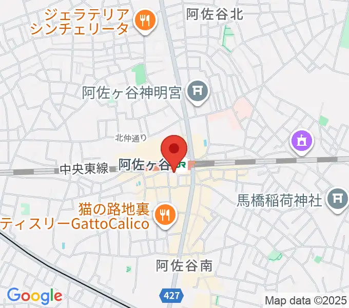 阿佐ヶ谷クラヴィーアの地図