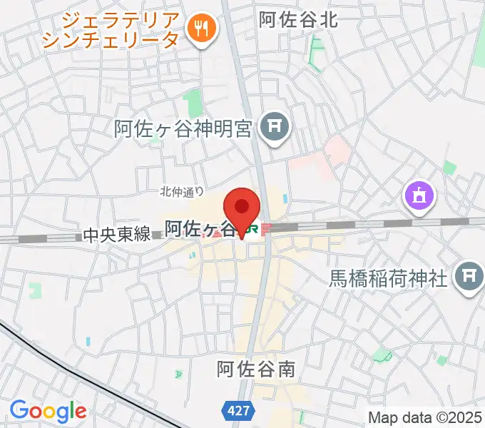 阿佐ヶ谷クラヴィーアの地図