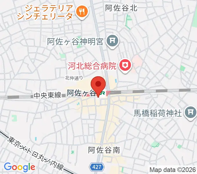 阿佐ヶ谷クラヴィーアの地図