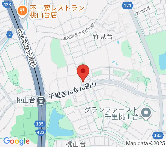 三木楽器 桃山台センターの地図