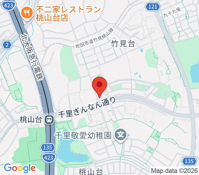 三木楽器 桃山台センターの地図