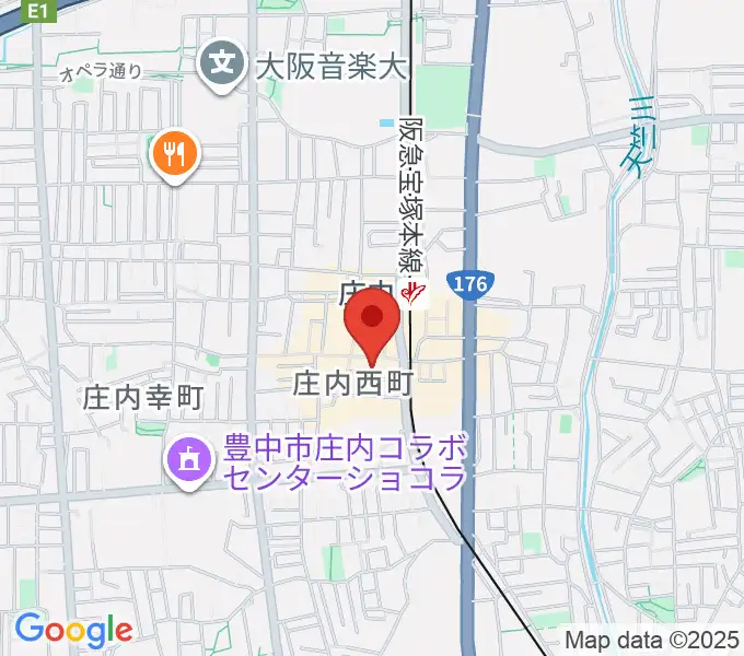 三木楽器 庄内センターの地図