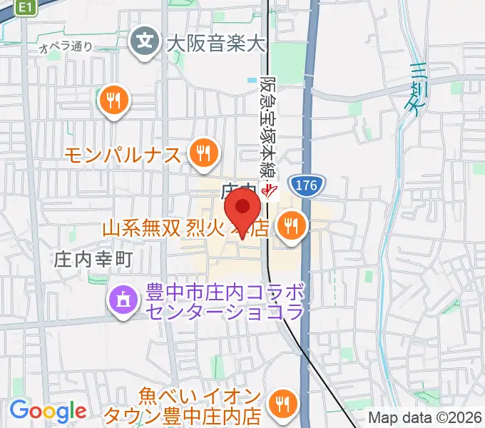 三木楽器 庄内センターの地図
