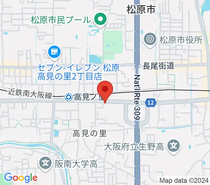 高見ノ里K's2の地図