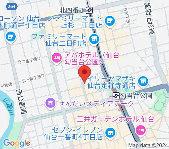 仙台リメンバーの地図