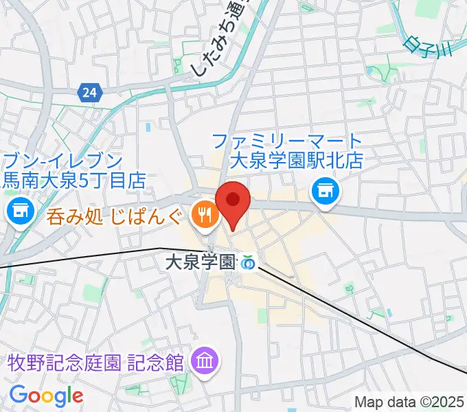 大泉学園アミズ・バーの地図