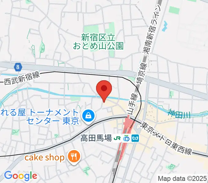 ベリーメリーミュージックスクール高田馬場校の地図