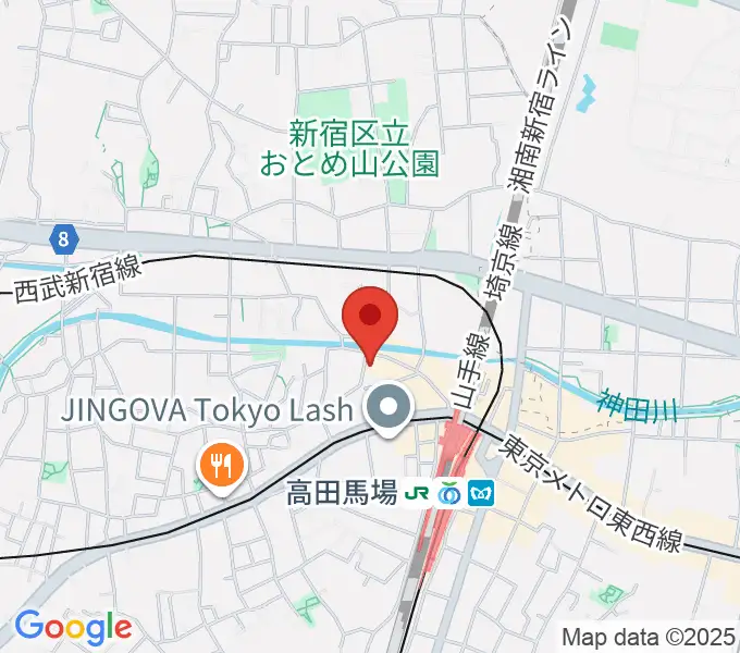 ベリーメリーミュージックスクール高田馬場校の地図