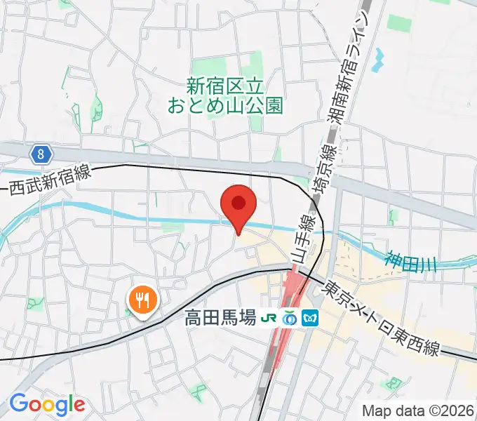 ベリーメリーミュージックスクール高田馬場校の地図