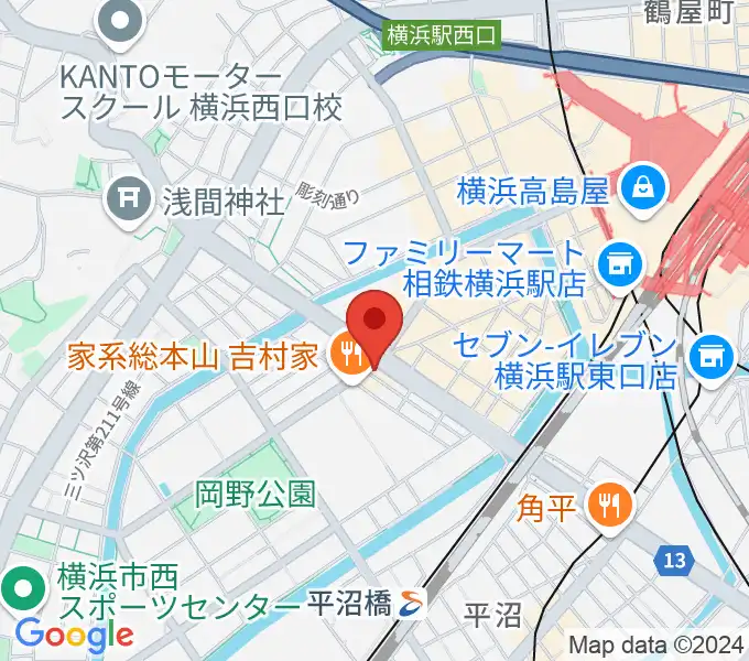 ベリーメリーミュージックスクール横浜校の地図