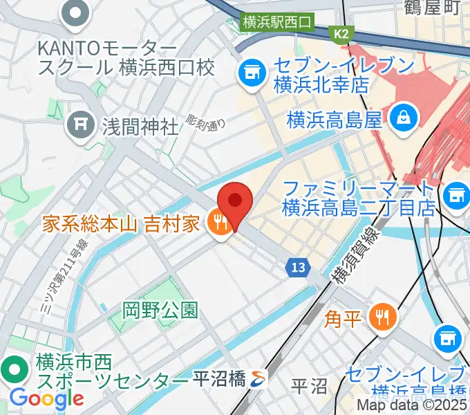 ベリーメリーミュージックスクール横浜校の地図