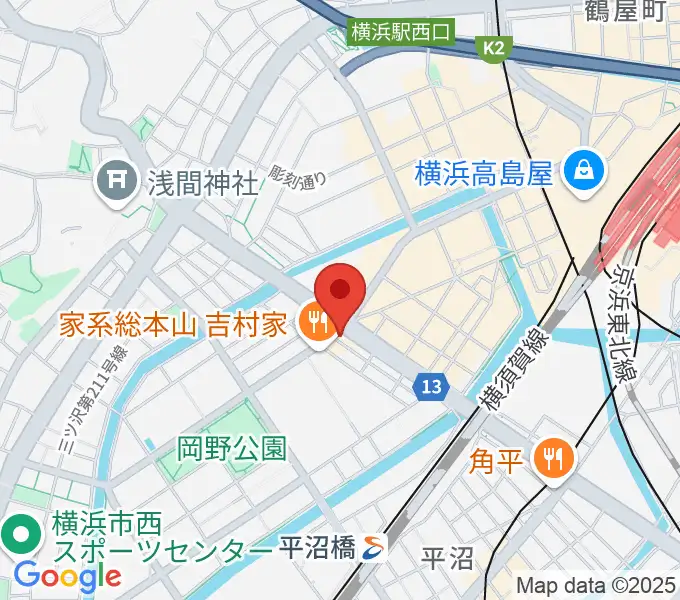ベリーメリーミュージックスクール横浜校の地図