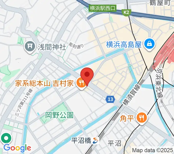 ベリーメリーミュージックスクール横浜校の地図