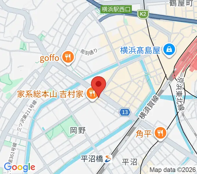ベリーメリーミュージックスクール横浜校の地図