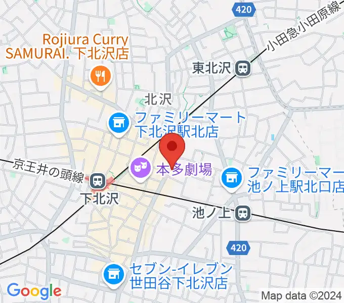 ディスクユニオン下北沢店の地図