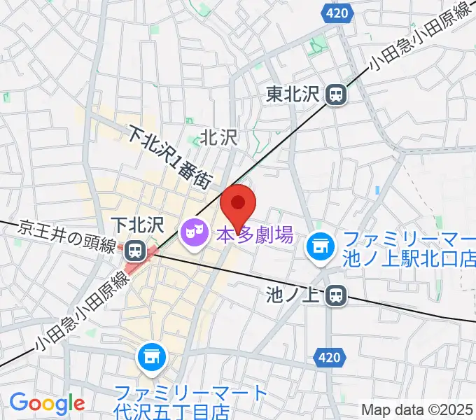ディスクユニオン下北沢店の地図