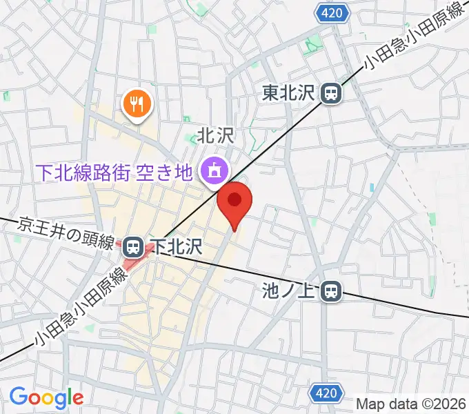 ディスクユニオン下北沢店の地図