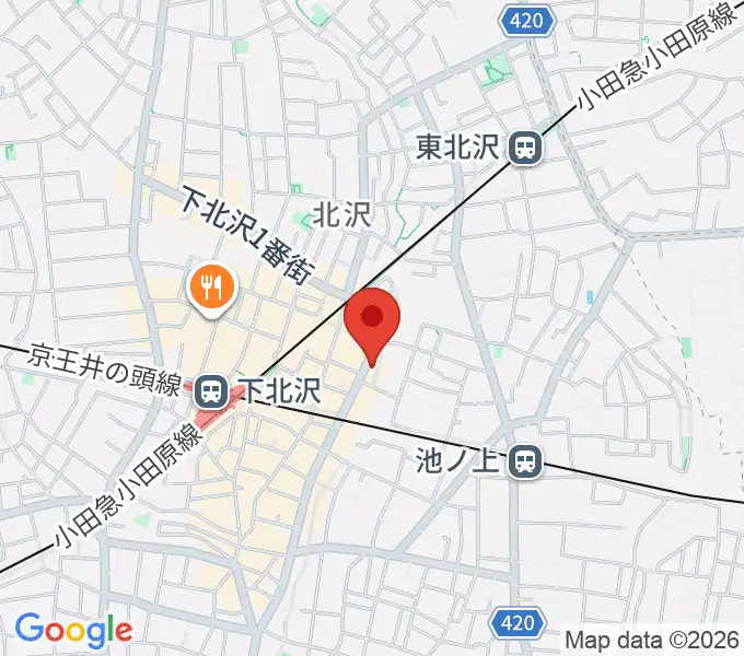 ディスクユニオン下北沢店の地図