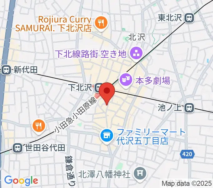 下北沢バラックブロックカフェの地図