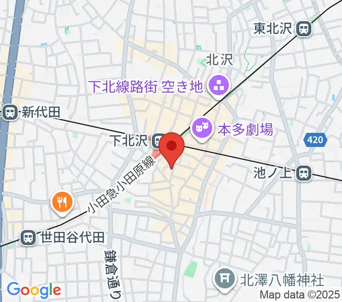 下北沢バラックブロックカフェの地図
