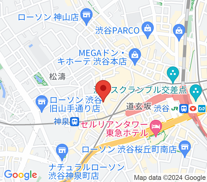 ゲートウェイスタジオ渋谷道玄坂店の場所