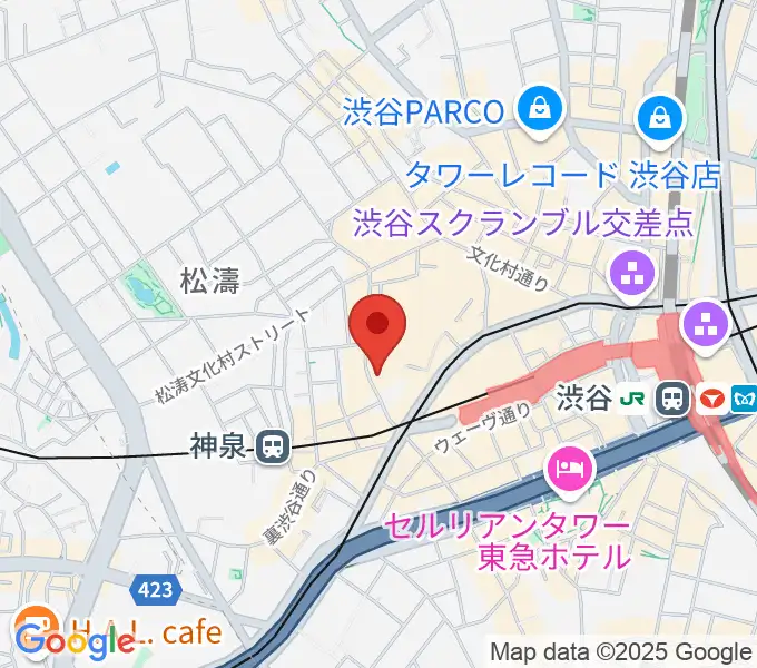 ゲートウェイスタジオ渋谷道玄坂店の地図