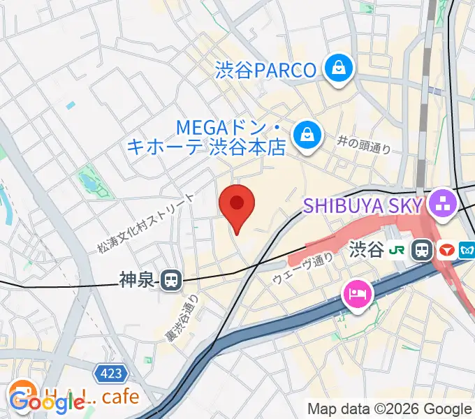 ゲートウェイスタジオ渋谷道玄坂店の地図