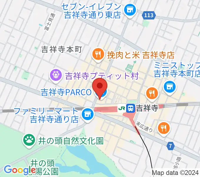 ディスクユニオン吉祥寺店の地図