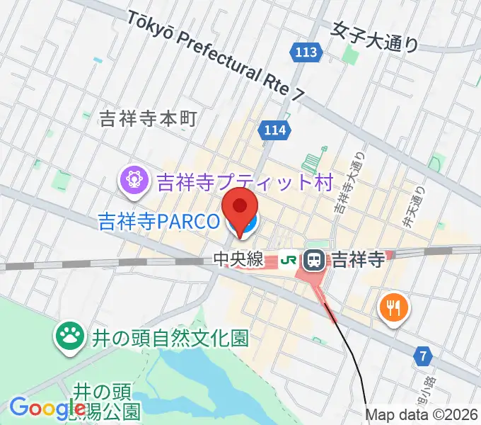 ディスクユニオン吉祥寺店の地図