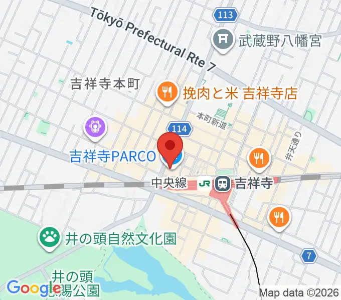 ディスクユニオン吉祥寺店の地図
