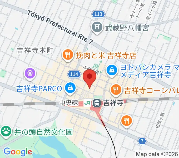 ディスクユニオン吉祥寺店の地図