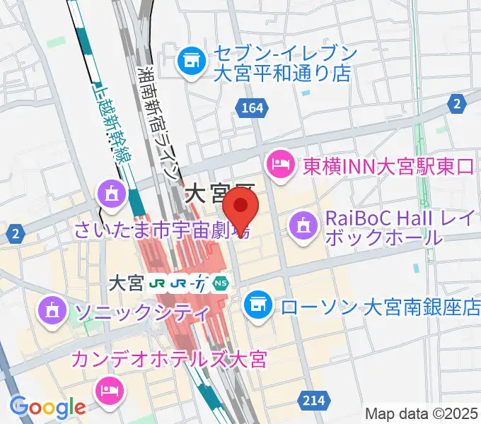 大宮ラクーンよしもと劇場の地図