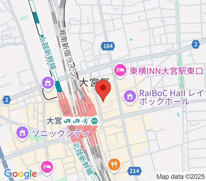 大宮ラクーンよしもと劇場の地図