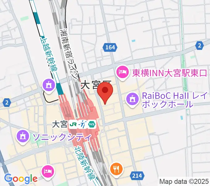 大宮ラクーンよしもと劇場の地図