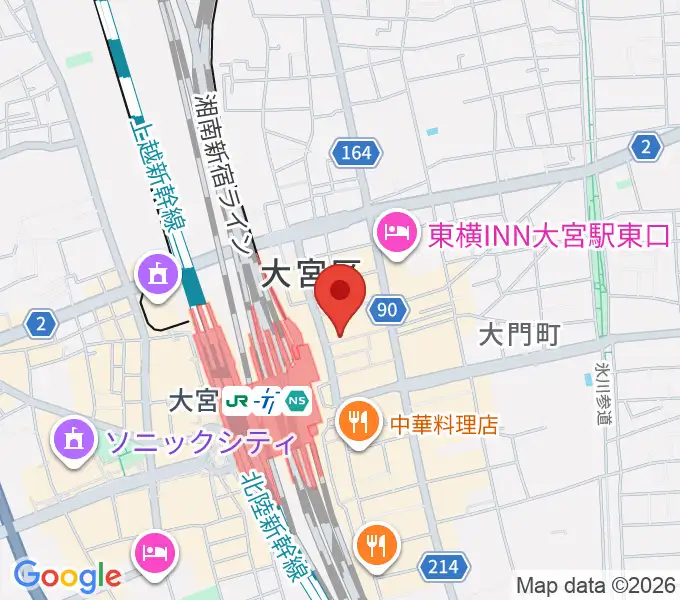 大宮ラクーンよしもと劇場の地図