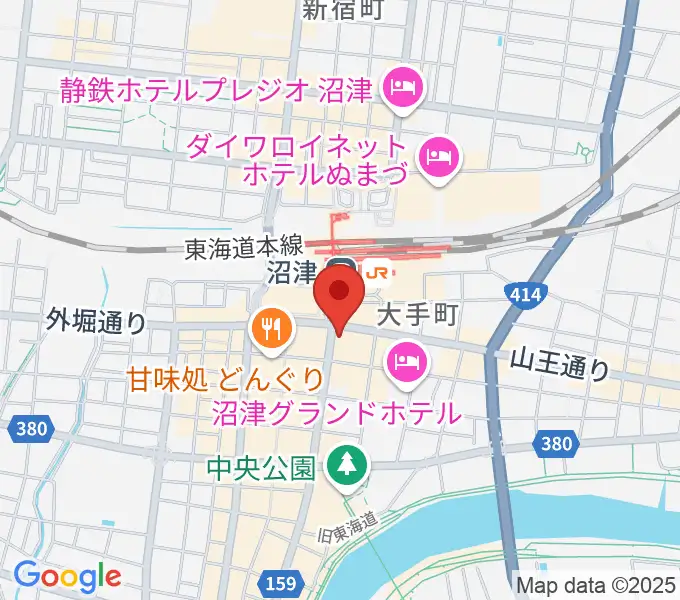沼津ラクーンよしもと劇場の地図