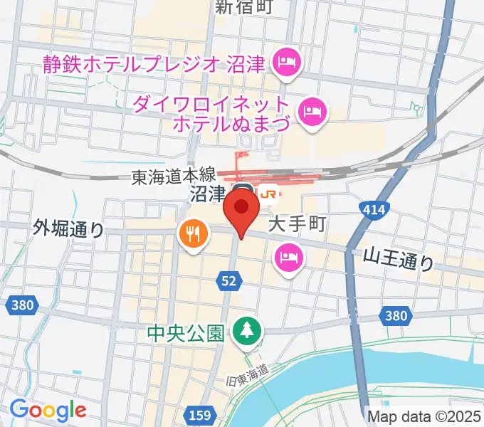 沼津ラクーンよしもと劇場の地図