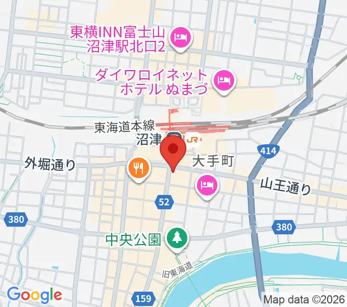 沼津ラクーンよしもと劇場の地図