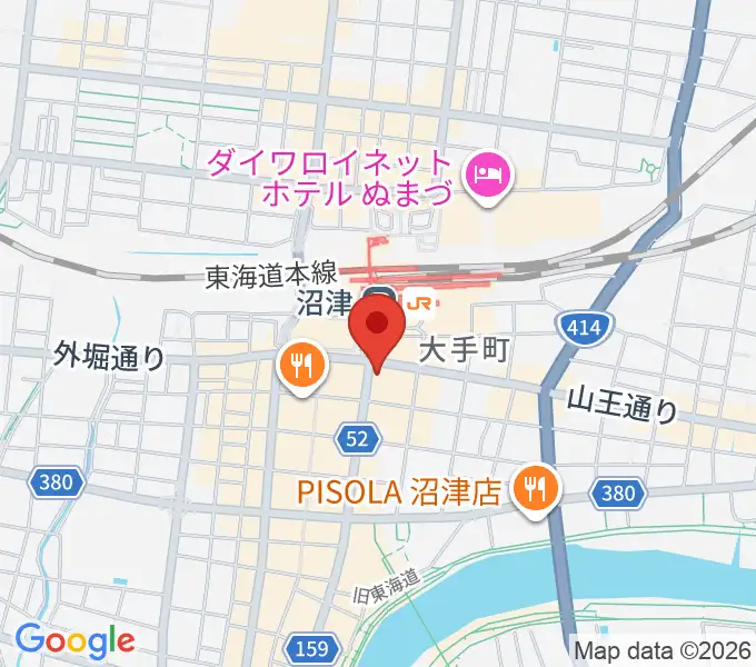 沼津ラクーンよしもと劇場の地図