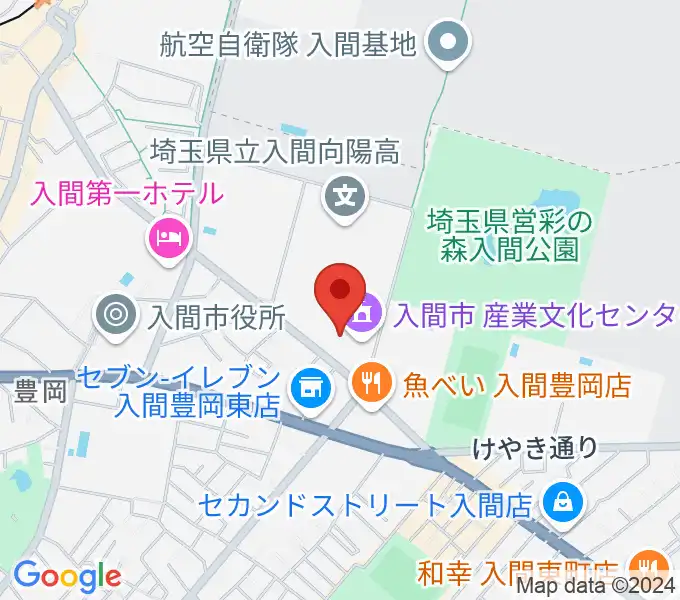 入間市産業文化センターの地図