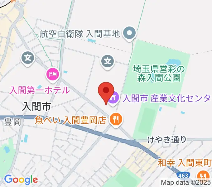 入間市産業文化センターの地図