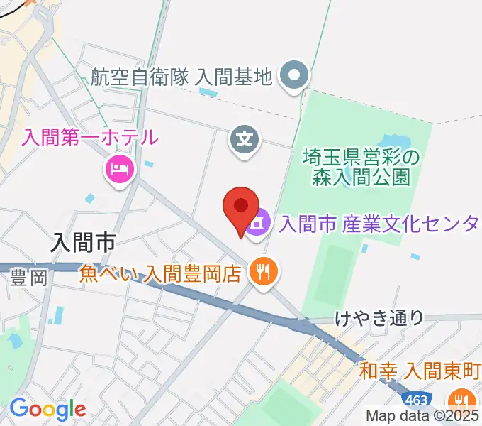 入間市産業文化センターの地図