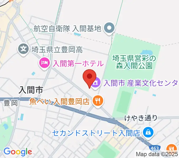 入間市産業文化センターの地図