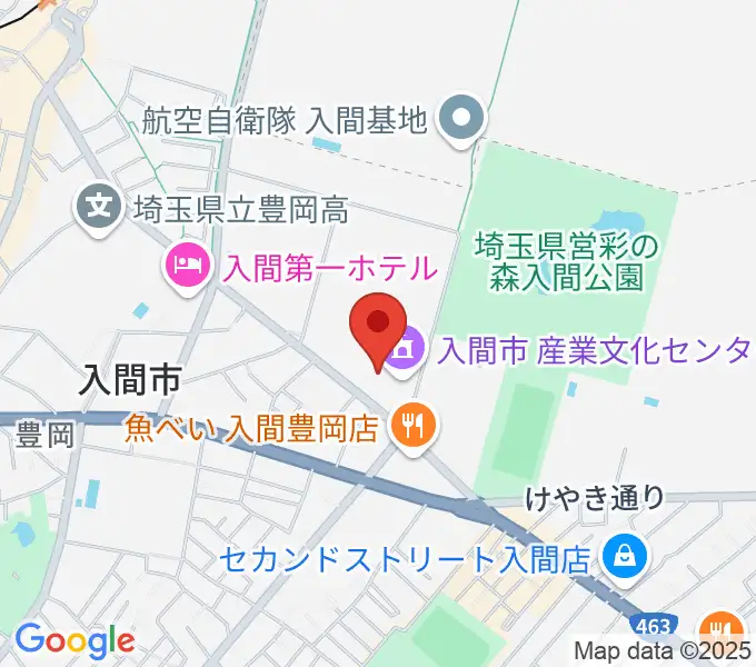 入間市産業文化センターの地図