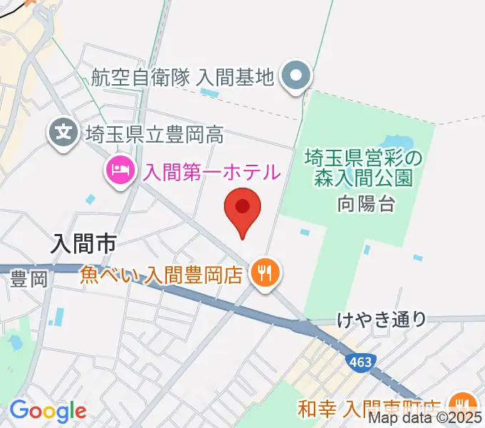 入間市産業文化センターの地図