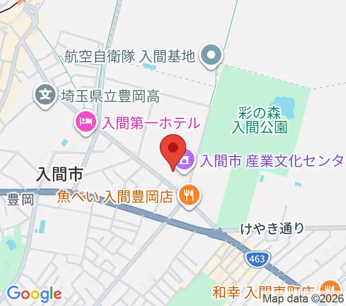 入間市産業文化センターの地図