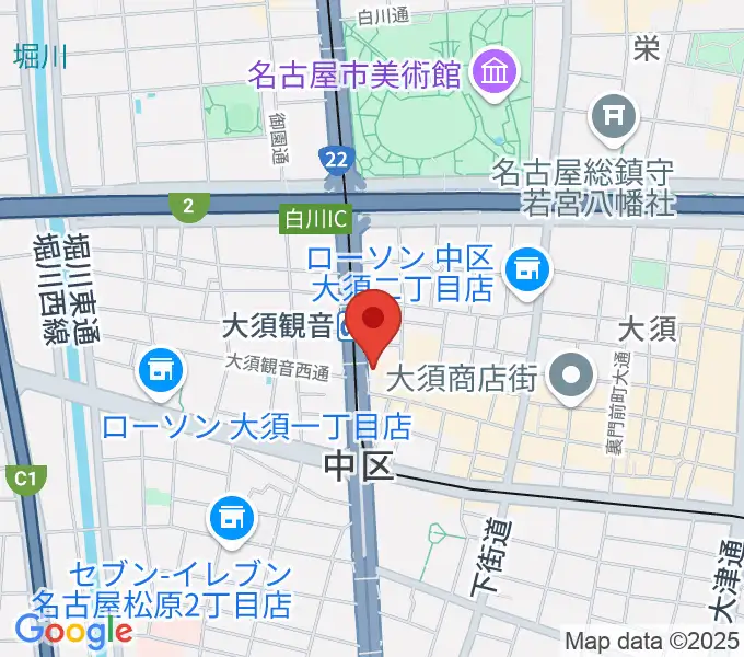 アンリミッツ大須の地図