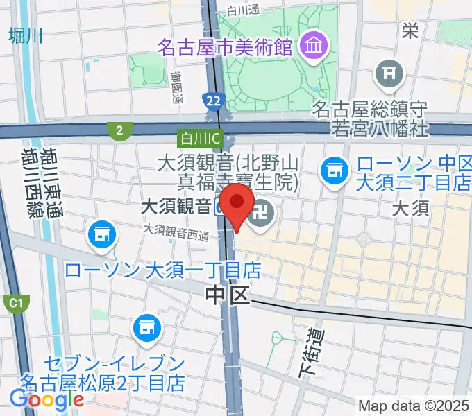 アンリミッツ大須の地図