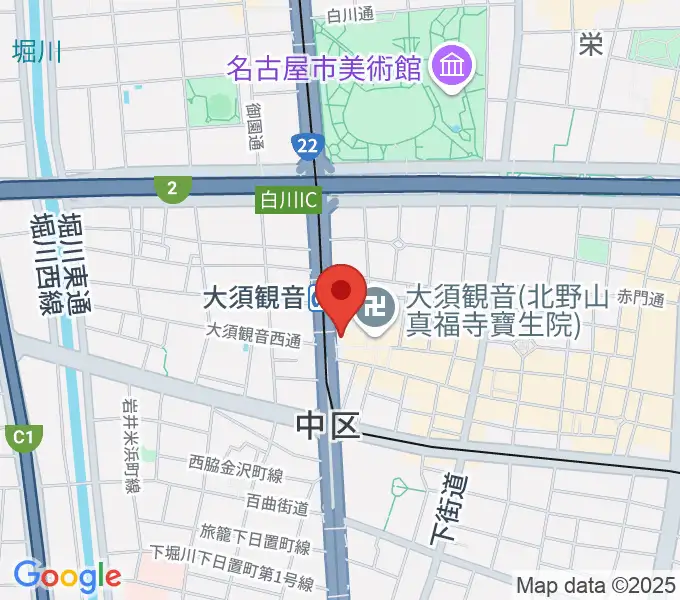 アンリミッツ大須の地図