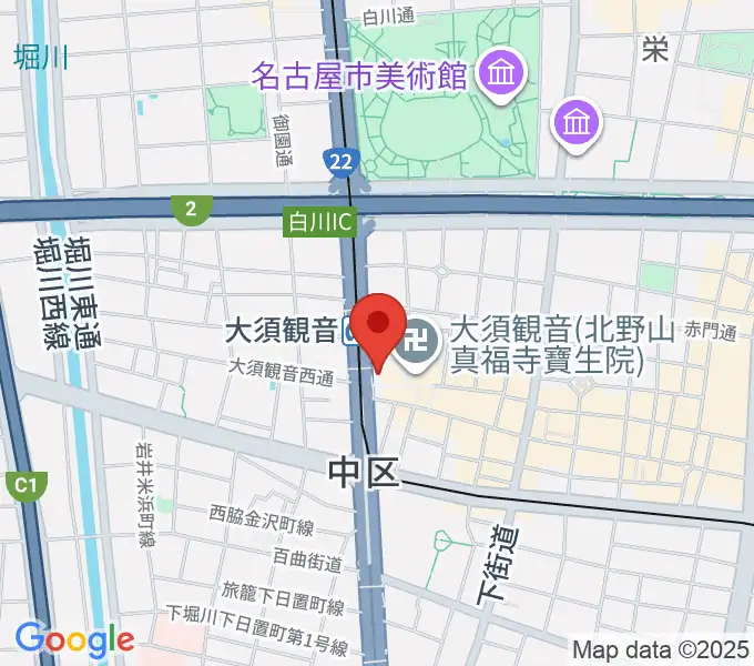 アンリミッツ大須の地図